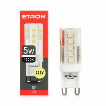 Світлодіодна LED лампа ETRON 1-ELP-880 G9 5W 4200K 220V денне світло