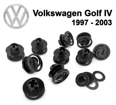 VAG Кліпса кріплення обшивки карти дверей Volkswagen Golf IV 1997 - 2003 (3B0868243) 10 шт