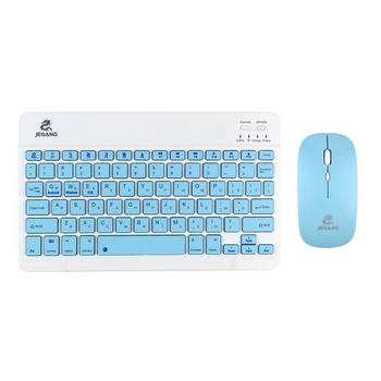 Беспроводная Клавиатура и Мышь JEQANG JB-350 Bluetooth charging, Blue