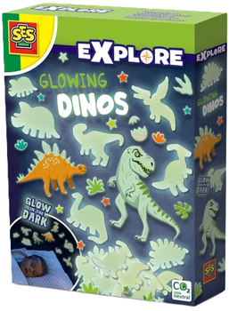 Набір наклейок Ses Creative Glowing Dinos для декору кімнати (8710341251277)