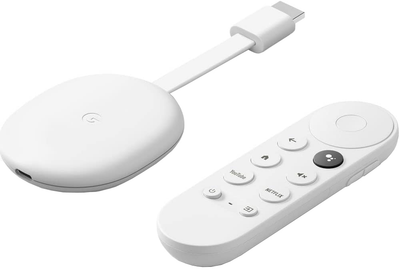 Медіаплеєр Google Chromecast Google TV 4K UHD Snow (0193575013114)