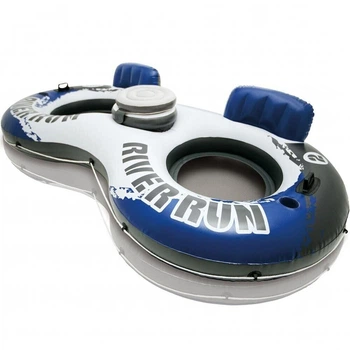 Надувной круг "River Runs" для двоих Intex 58837 (264х142 см) с ручками Синий