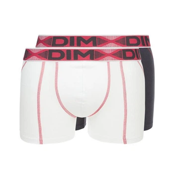 Трусы боксеры DIM D01N1x2 2р 2шт blanc/gris plomb