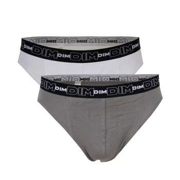 Трусы слипы DIM 6595x2 XL 2шт anthr/blanc