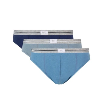 Трусы классические DIM D09B8x3 5р 3 шт bleu j/gris s/bleu d