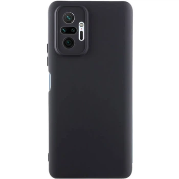 Чехол TPU GETMAN Liquid Silk Full Camera для Xiaomi Redmi Note 10 Pro / 10 Pro Max Черный / Black