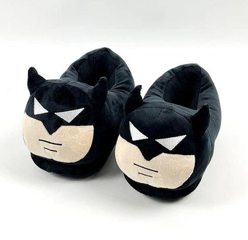 Тапочки кигуруми игрушки Детские для мальчика Kigurumi Бэтмен Марвел Теплые Тканевые Черный 36-39 (Х305845)