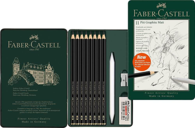 Zestaw ołówków grafitowych Faber-Castell Pitt Graphite Matt 8 szt (4005401152200)