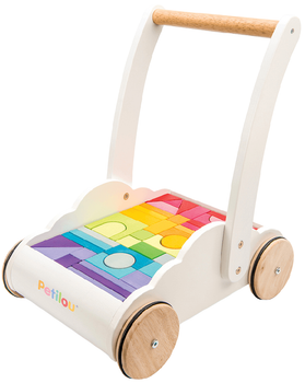 Chodzik Le Toy Van Petilou Rainbow Cloud Walker z drewnianymi klockami (5060023421027)