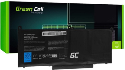 Акумулятор Green Cell для ноутбуків Dell Latitude 7280 7290 7380 7390 7480 7490 7.6V 5800mAh (DE129V2)