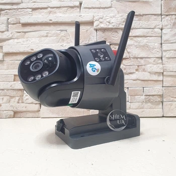 Уличная камера видеонаблюдения 4G Sim карта PT 360° 6.0mp IP66 KS-44-Black с солнечной панелью v380pro -B4G-6