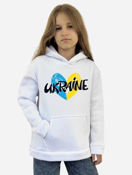 Детское теплое худи для девочки Спиногрыз Ukraine 10-00782 86 см Белое (ROZ6501100477)
