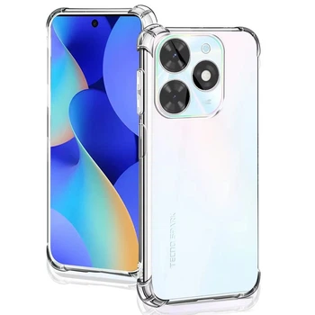 Чехол Fiji Proof для Tecno Spark 20C (BG7n) прозрачный бампер с усиленными бортами Transparent