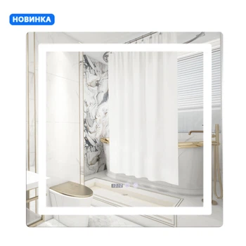 Дзеркало Qtap Mideya 800x800 з LED-підсвічуванням Touch, з антизапотіванням, димером, рег. яскравості QT2078NCF8080W