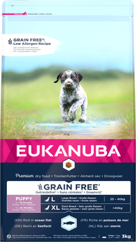 Sucha karma dla psa Eukanuba Szczenie duza rasa bez zboz Ryba oceaniczna 3 kg (8710255184791)