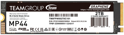 SSD диск Team Group MP44 2TB M.2 2280 PCIe 4.0 x4 3D NAND QLC (TM8FPW002T0C101)