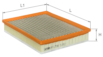 Фильтр воздушный Alpha Filter OPEL VAUXHALL Astra H, Zafira В, 1.6 ,1.7, 1.9, 04- с префильтром и сеткой (AF1798S)
