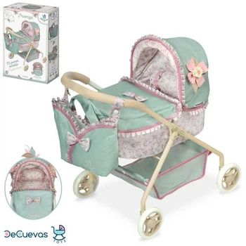 Детская коляска для кукол DeCuevas 86045 Прованс с сумочкой и корзинкой