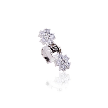 Серебряная заколка краб Цветок (9310-1)