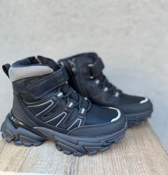 Дитячі зимові черевики для хлопчиків Clibee Black/Grey 33 р, чорні