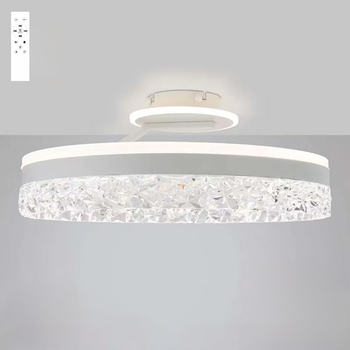 Управляемая светодиодная СМАРТ люстра ESLLSE STELLA C ICE 90W 2R SMART 500x215мм Белая