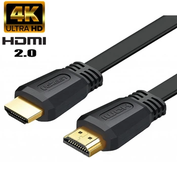 Кабель HDMI на HDMI 4K 60Hz UGREEN HDMI Flat Cable (2m, 4K 60Hz, HDMI2.0, плоский). Black