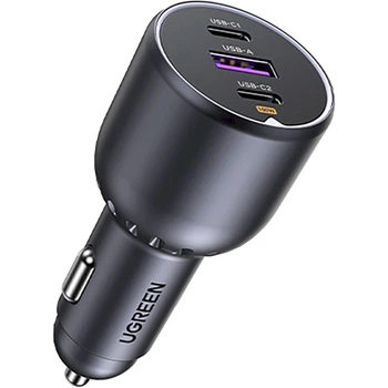 Автомобильное зарядное устройство UGREEN EC705 130W 2хUSB-C / USB-A PD3.0 Gray (35025)