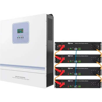Гибридный солнечный инвертор Techfine GA-11048JMH + 4 x аккумулятор Dyness B4850 LiFePO4 2400Wh [113653]