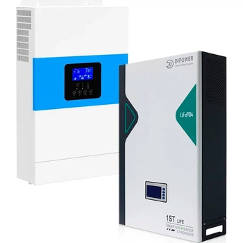 Гибридный солнечный инвертор Daxtromn SC-HFK-5500-48 + аккумулятор Dipower LiFePO4 (2V | 100AH | 5120Wh) [113639]