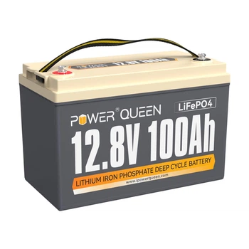 Аккумуляторная батарея LiFePO4 Power Queen 12V 100Ah H190, 1280Wh, BMS 100A, 385*177*188мм