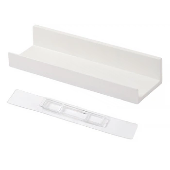 Пластикова модульна пряма полиця у ванну кімнату Disfact DS-8099 Shelf System (1шт) Біла