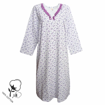 Нічна сорочка байка бавовна Andin 203-3 р.52 (XL) різнокольорова