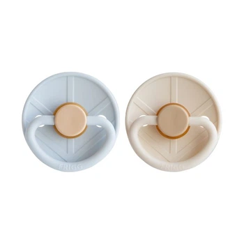 Пустышка FRIGG Viking Silicone Powder Blue + Cream 6-18 мес. 2 шт