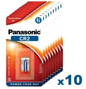 Батарейки CR2 10 штук Panasonic Lithium Power 3V