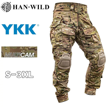 Тактичний костюм з наколінниками, куртка + штани Han Wild G3+ гармошка multicam мультикам L