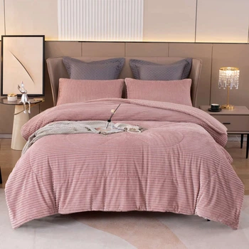 Плед-покрывало Шарпей на овчине с наволочками Colorful Home Розовый
