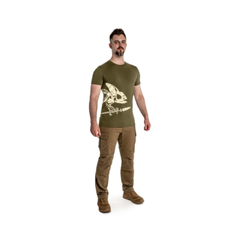 Мужская тактическая футболка Helikon-Tex Full Body Skeleton - L Olive Green (TS-FBS-CO-02-B05)