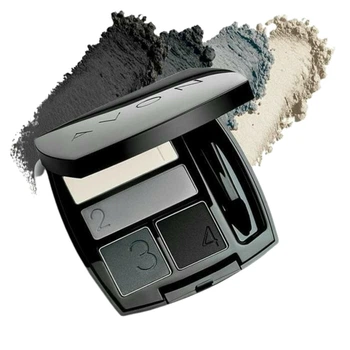 Четырехцветные тени для век "Безупречный цвет" Avon True, Perfect Wear Eyeshadow Quad, Urban Skyline / Серые смоки 5 г