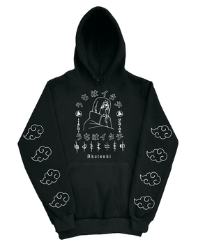 Худі аніме "Наруто. Ітачі. Акацукі" L Чорна (narutohoodie-00-010-L)