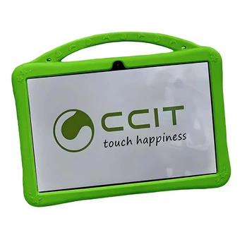 Планшет дитячий CCIT KT5 MAX, що розвиває із захистом для очей чохлом та канцелярським набором Зелений