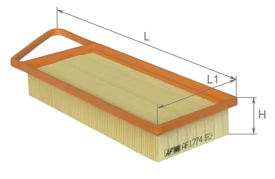 Фильтр воздушный Alpha Filter CITROEN С1, С2, С3, Nemo, FORD Fiesta V (VI), MAZDA 2, PEUGEOT 1007, 107, 206, 207, 307, Bipper, 1.4 CD(HDi, TDCi) (AF1774)