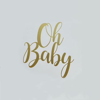 Надпись Наклейка На Баннер Oh Baby Золото