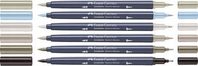 Набір двосторонніх маркерів Faber-Castell Goldfaber Sketch Architecture 6 шт (4005401648079)