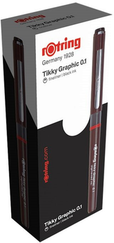 Zestaw cienkopisów Rotring Tikky Graphic 0.1 mm 12 szt Czarne (23501170814738)