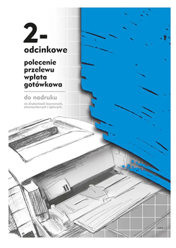 Formularze do nadruku Michalczyk i Prokop 2-odcinkowe Polecenie przelewu wpłata gotówkowa F-110-2 A4 100 arkuszy (5906858003444)