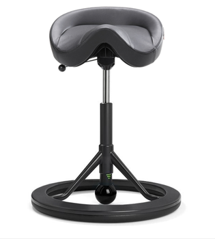 Стул седло для активного сидения Backapp Smart Leather, Black Grey, Black ball