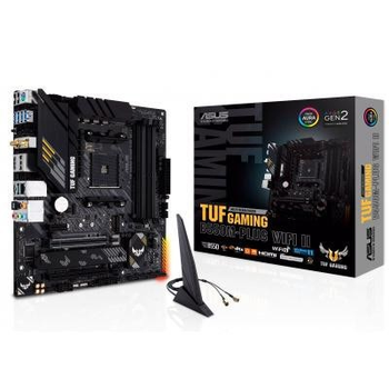 Материнська плата ASUS TUF GAMING B550M-PLUS WIFI II sAM4 4xDDR4 2xM.2 1xHDMI 1xDisplayPort microATX