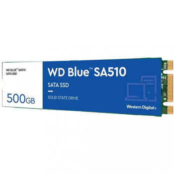 Накопичувач SSD M.2 Western Digital Blue SA510500GBNAND: 3D NAND TLC (Western DigitalS500G3B0B)