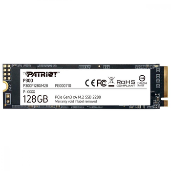Накопичувач SSD NVMe M.2 2280 Patriot P300 128GB PCIe 3.0 3D TLC (P300P128GM28)