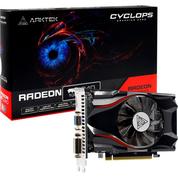 Відеокарта Arktek AMD R7 240 Single Fan 1GB GDDR5 (128bit) (730/4600) (VGA DVI HDMI) (AKR240D5S1GH1)